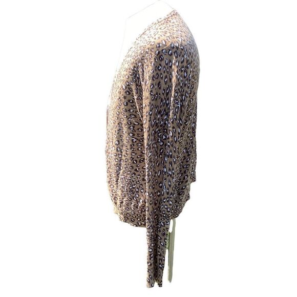 Pure Alfred Sung animal print cardigan sweater large.  0501 - Picture 3 of 7